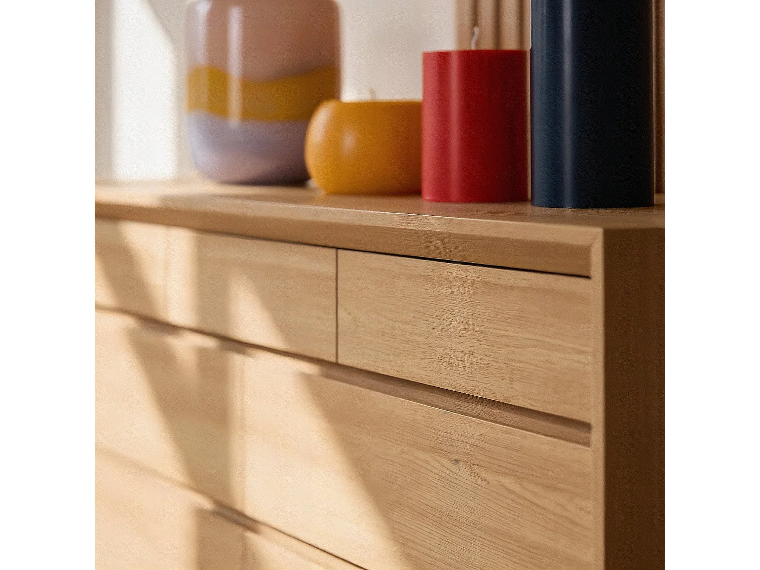 Habitat - Commode 7 tiroirs en chêne - Naturel - Rafael