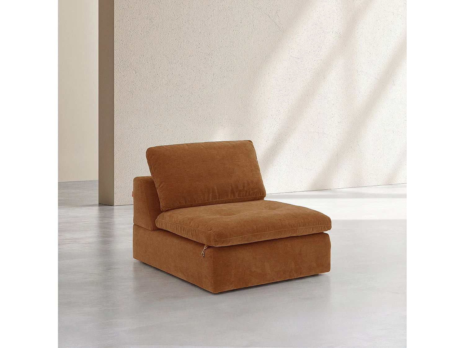 Habitat - Chauffeuse en tissu - Marron noisette - Ameria