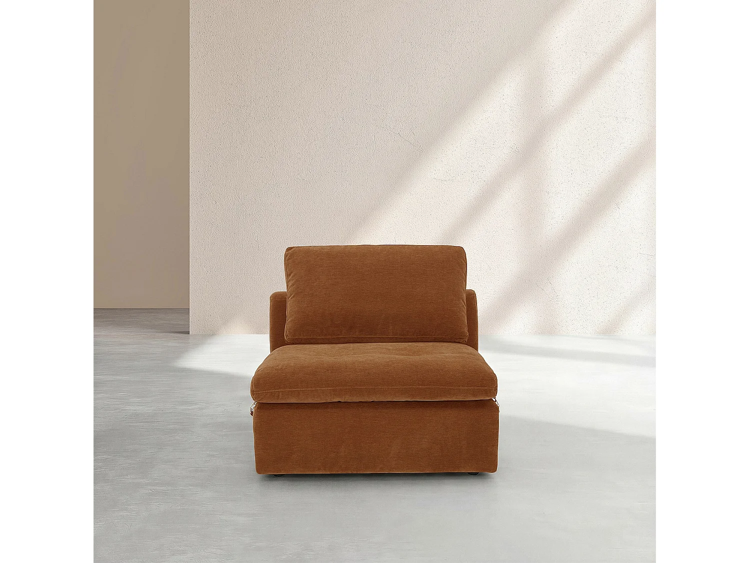 Habitat - Chauffeuse en tissu - Marron noisette - Ameria