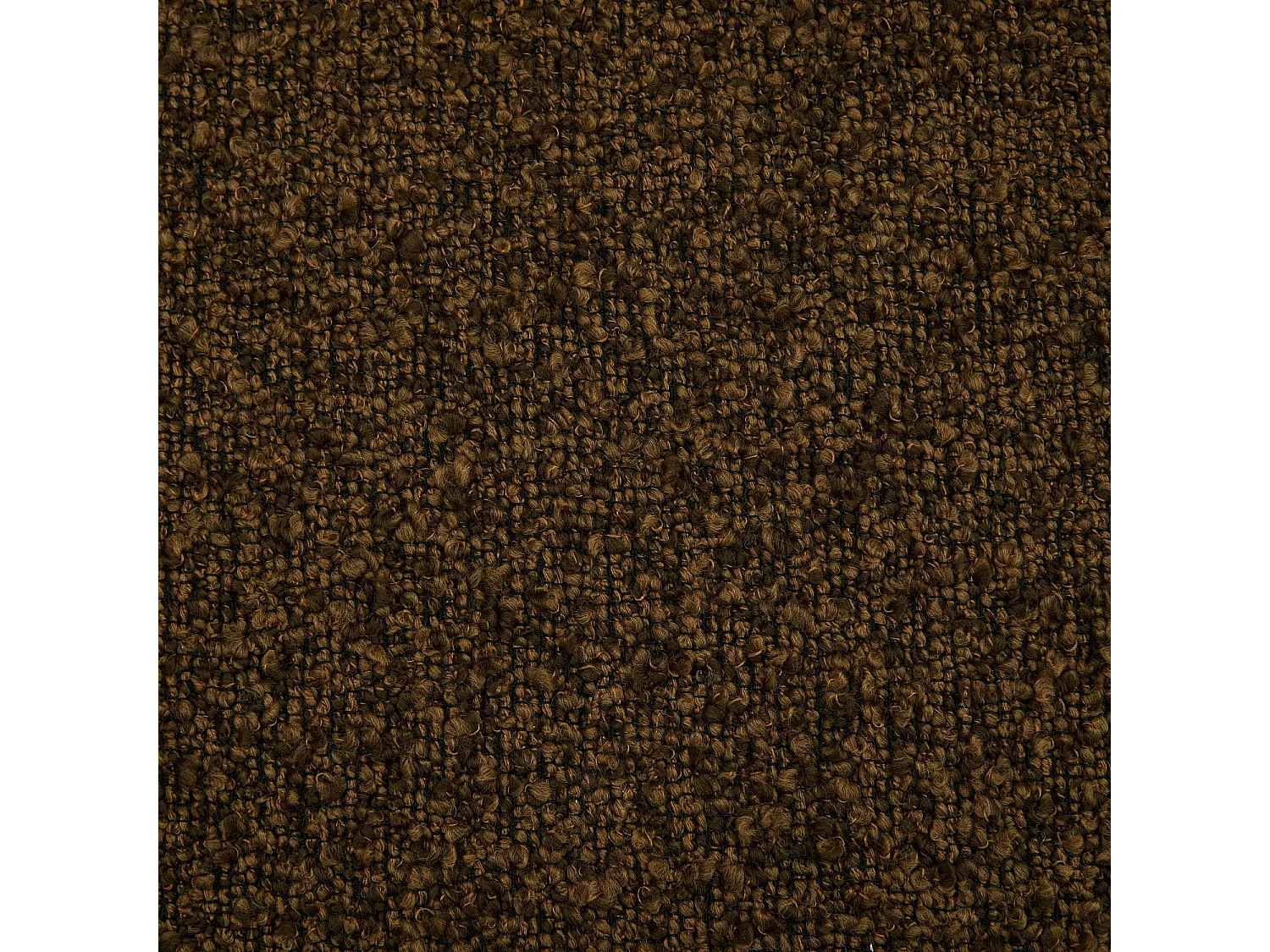 Habitat - Fauteuil design pivotant en tissu bouclette et métal noir - Marron chocolat - Maeve