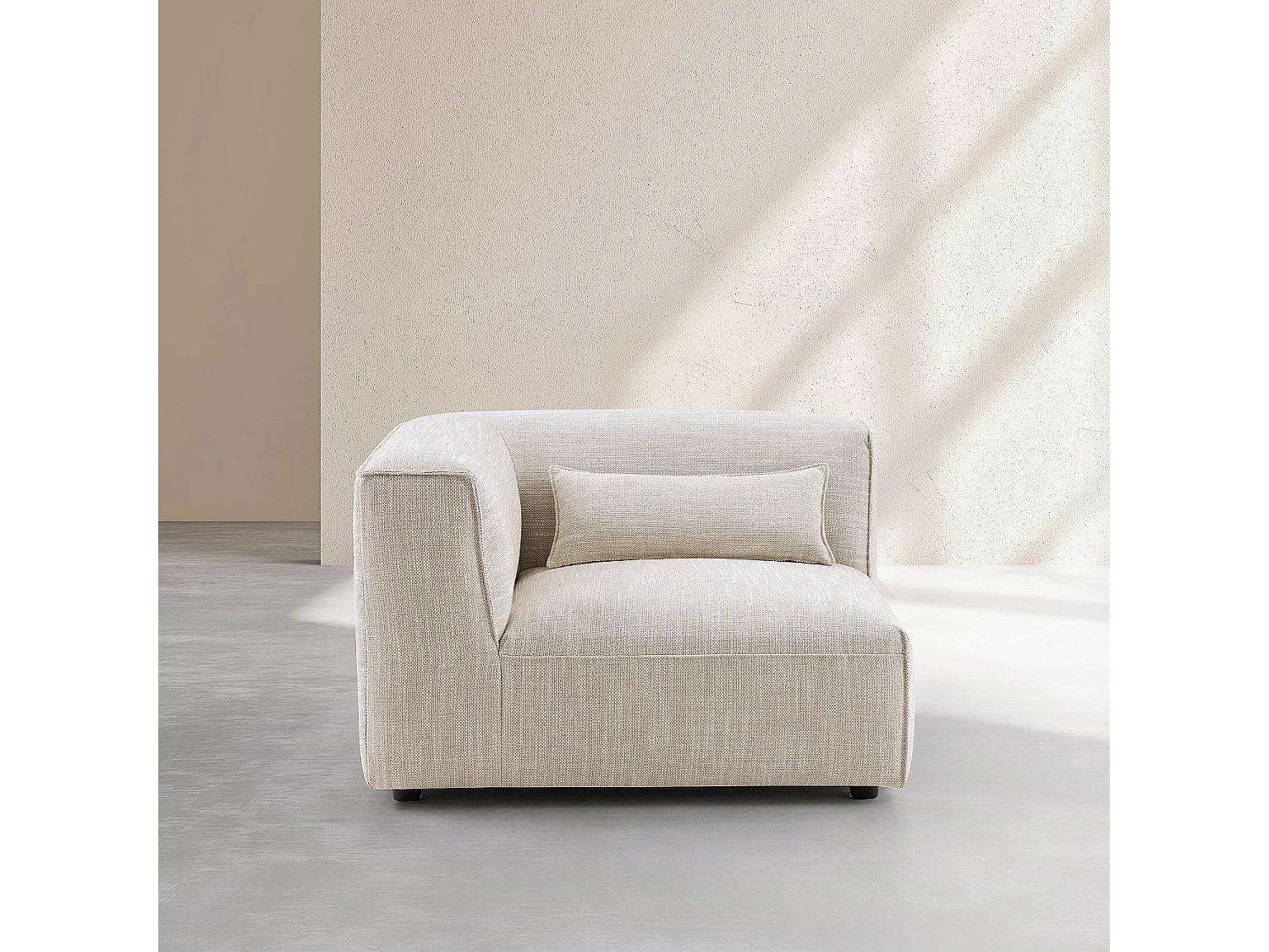 Habitat - Module d'angle en tissu - Beige mélangé - Kofi II