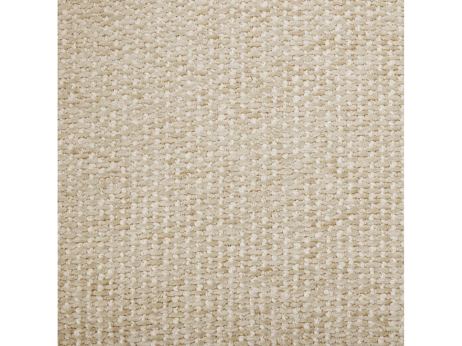 Habitat - Fauteuil en tissu chenille et bois - Crème - Caluso