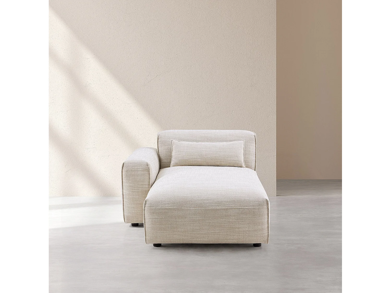 Habitat - Méridienne d'angle gauche en tissu - Beige mélangé - Kofi II
