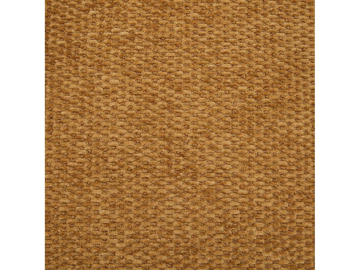 Habitat - Fauteuil en tissu chenille et bois - Ocre - Caluso
