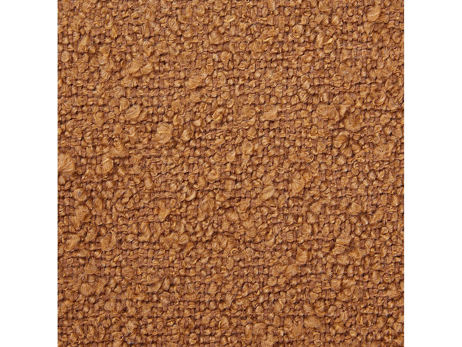 Habitat - Fauteuil pivotant en tissu bouclette - Terracotta - Pauline