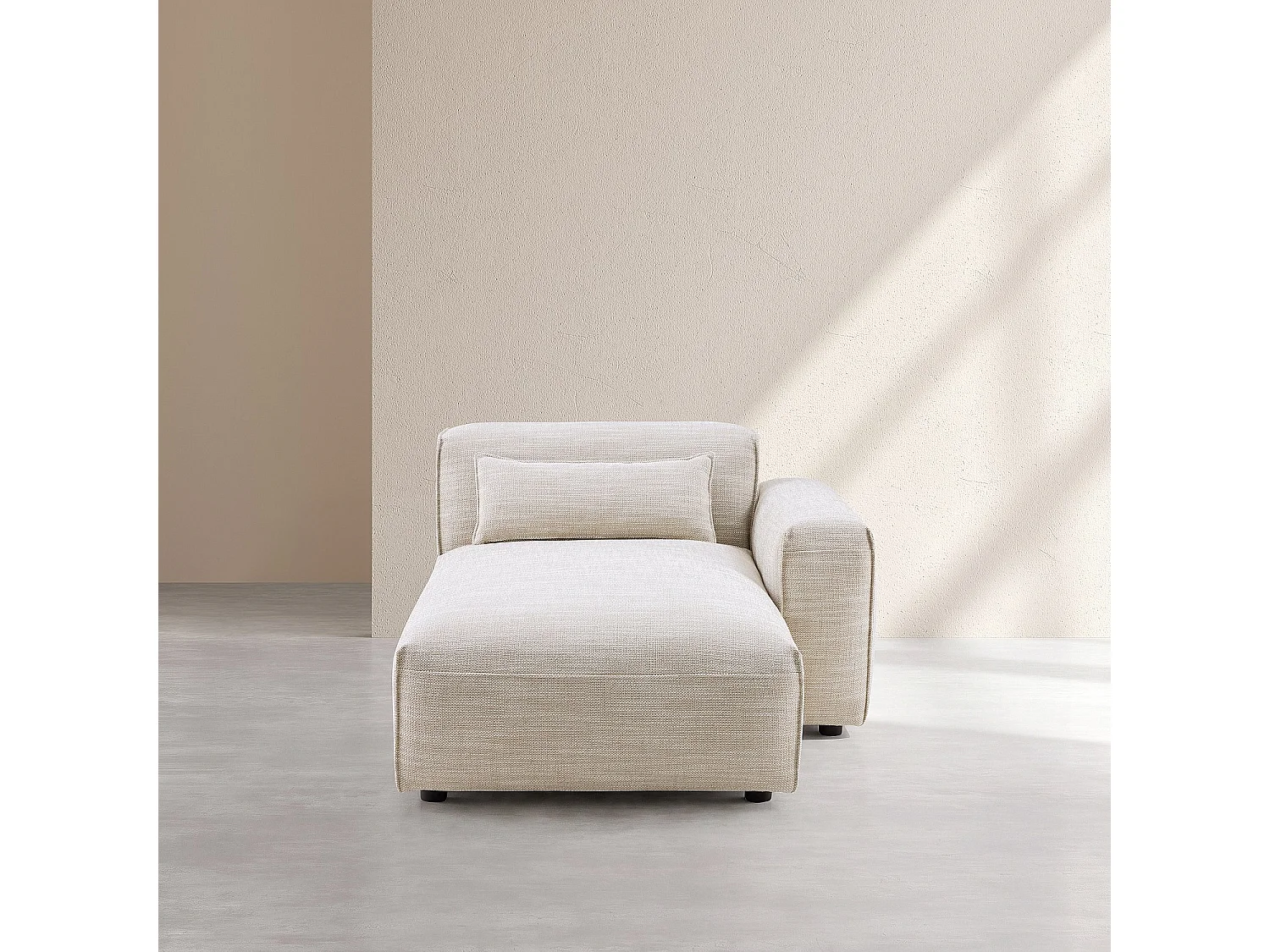 Habitat - Méridienne d'angle droit en tissu - Beige mélangé - Kofi II