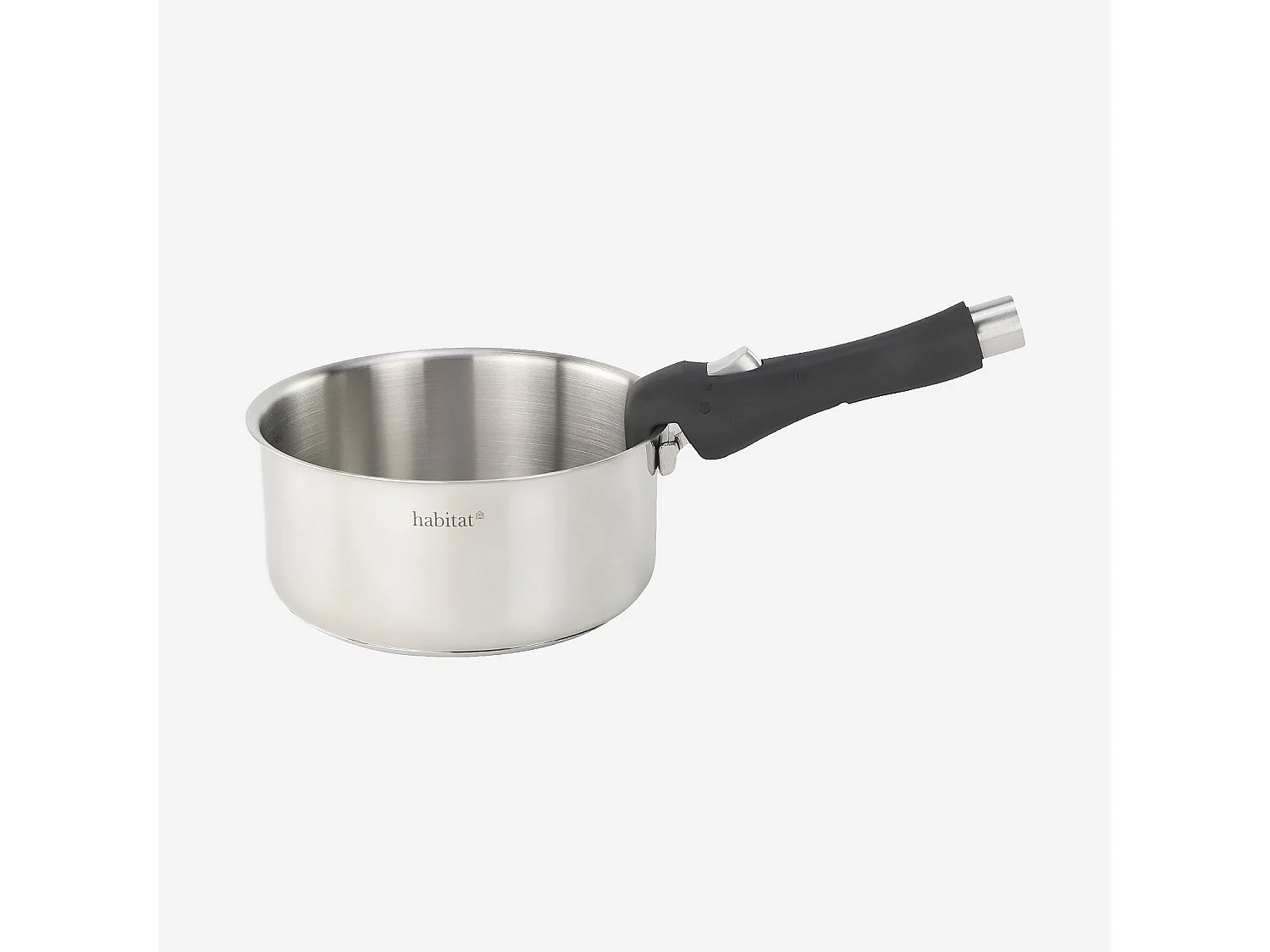 Habitat - Lot de 3 casseroles amovibles en acier inoxydable tous feux - 16/18/20 cm - Argenté - Epure