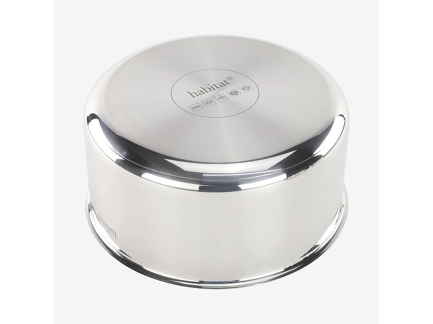 Habitat - Lot de 3 casseroles amovibles en acier inoxydable tous feux - 16/18/20 cm - Argenté - Epure