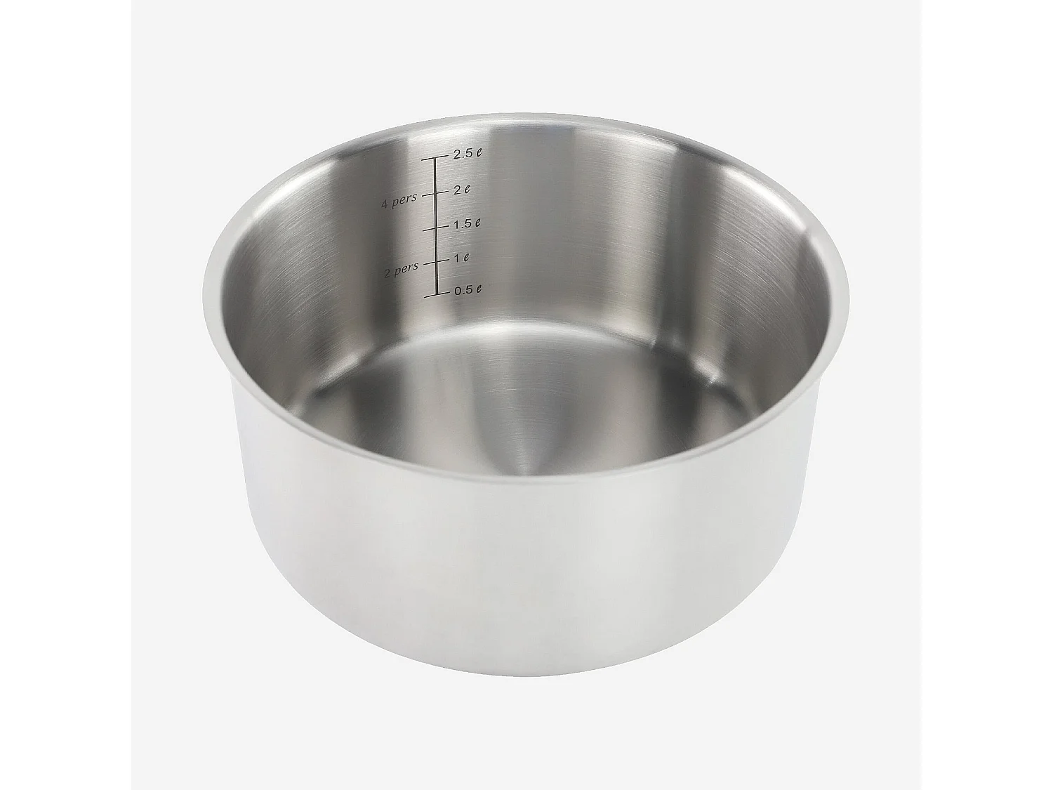 Habitat - Lot de 3 casseroles amovibles en acier inoxydable tous feux - 16/18/20 cm - Argenté - Epure