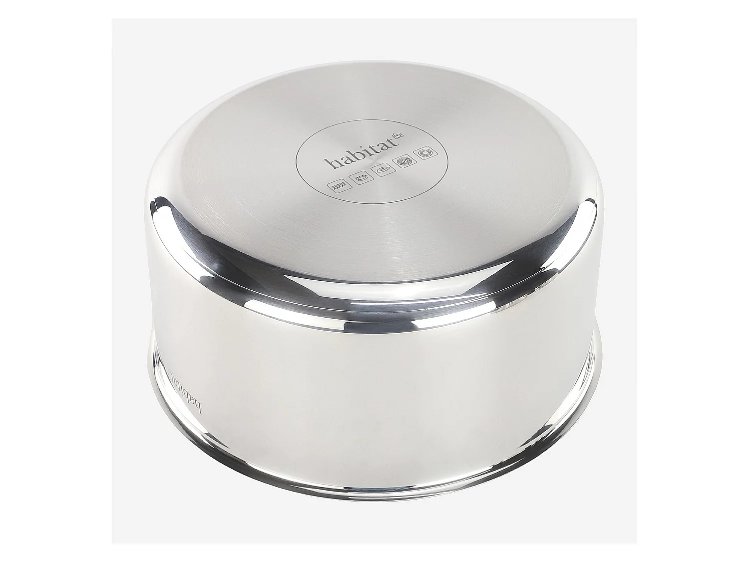 Habitat - Lot de 3 casseroles amovibles en acier inoxydable tous feux - 16/18/20 cm - Argenté - Epure