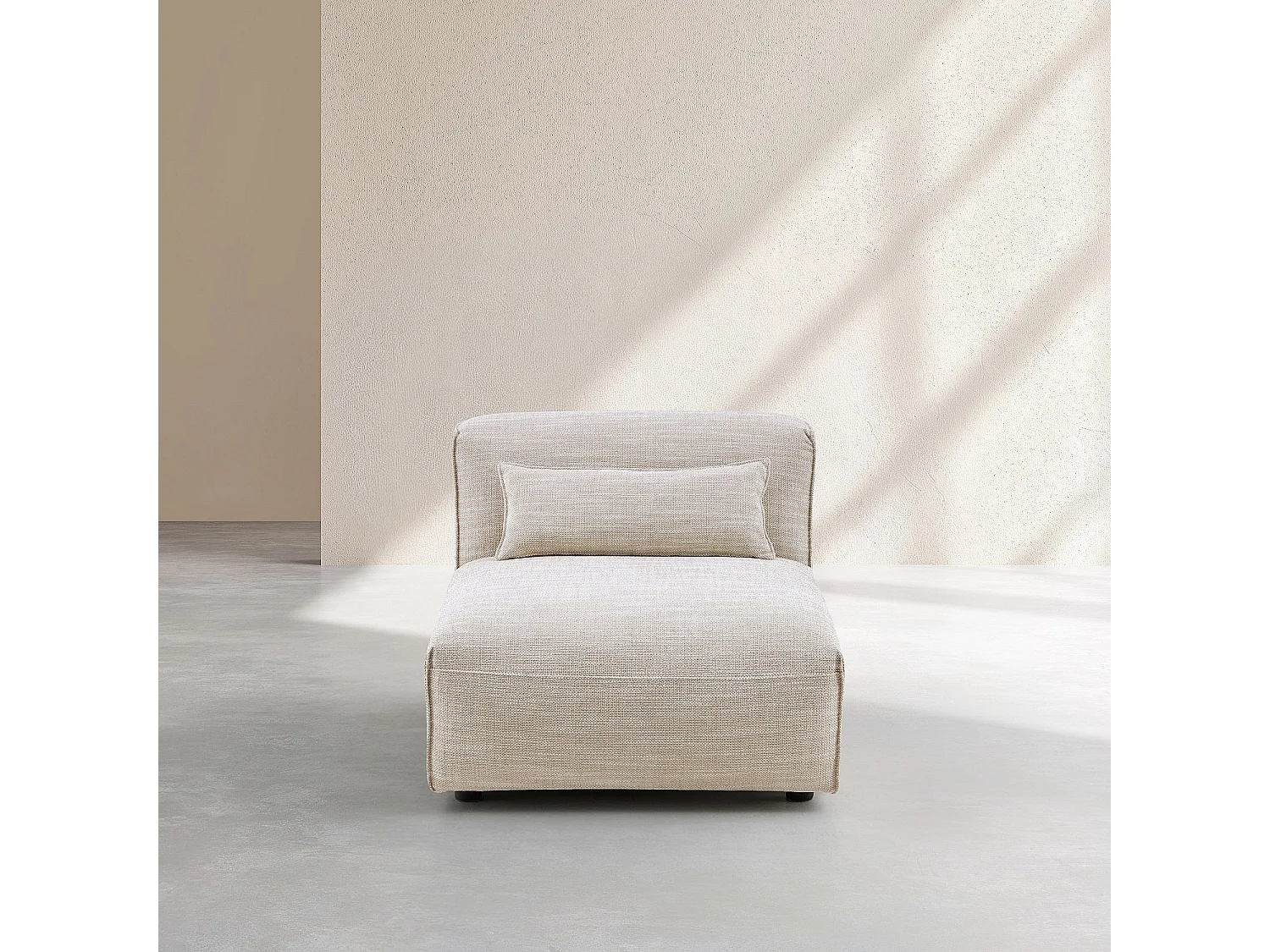 Habitat - Chauffeuse en tissu - Beige mélangé - Kofi II