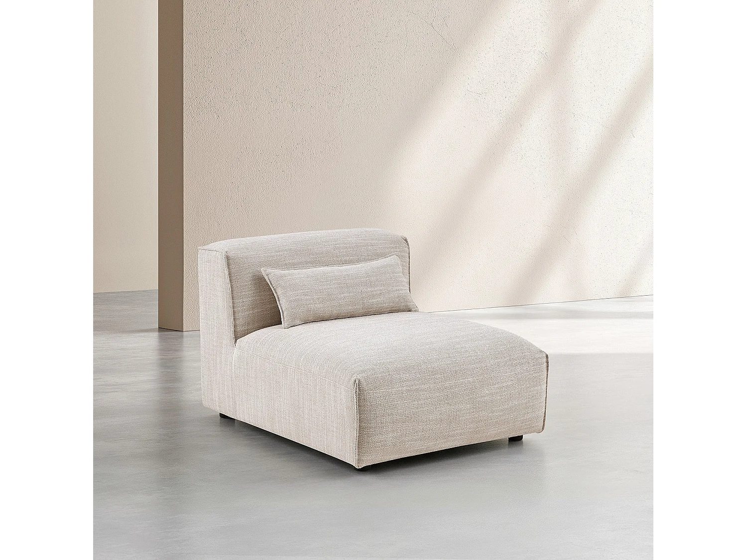 Habitat - Chauffeuse en tissu - Beige mélangé - Kofi II