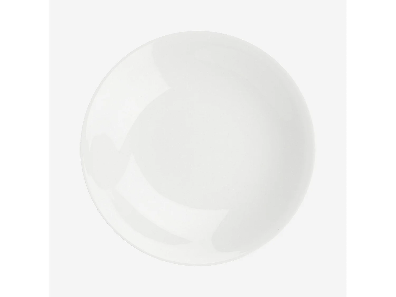 Habitat - Lot de 6 assiettes creuses en porcelaine - 22 cm - Blanc - Taidu II