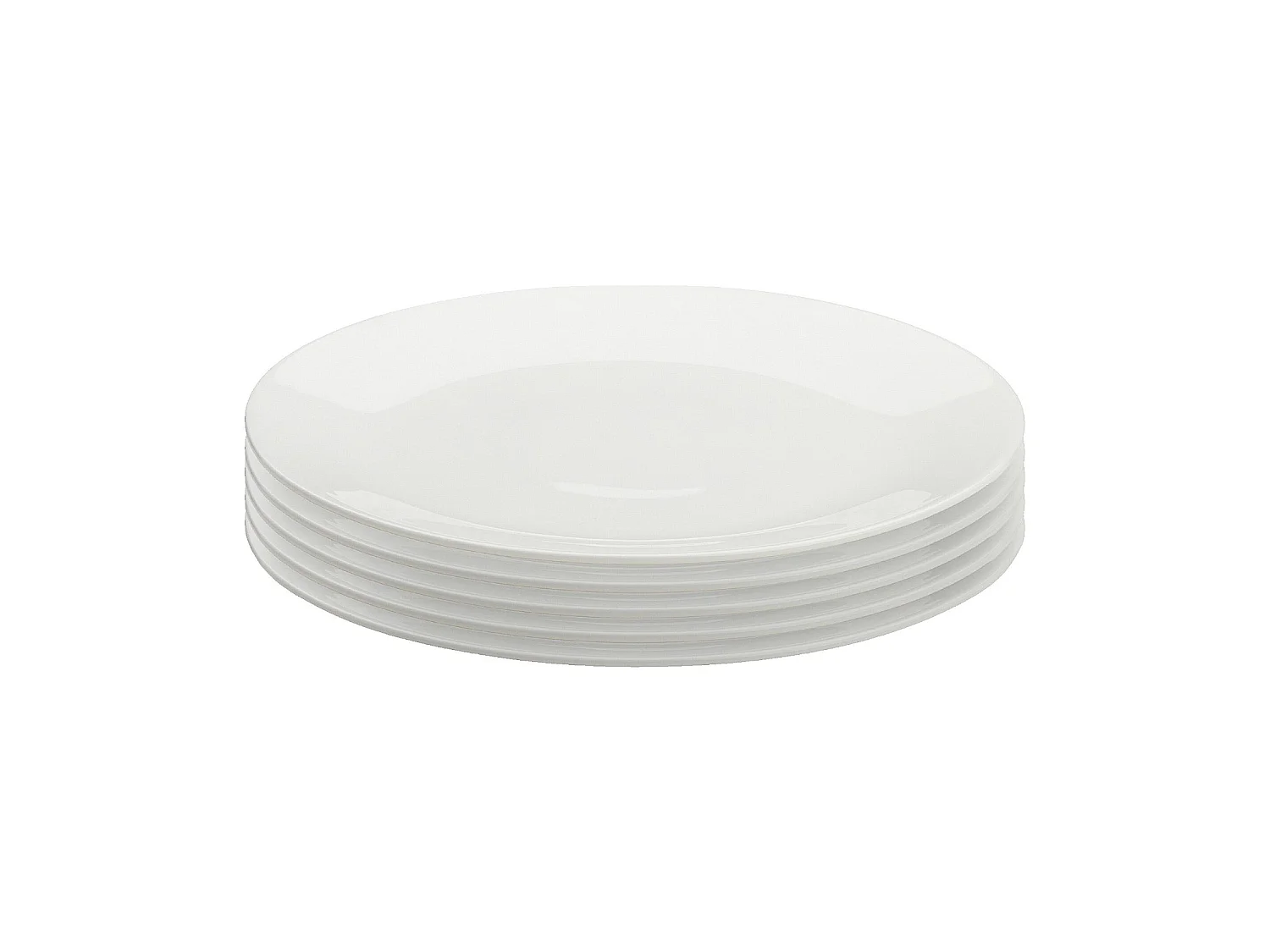 Habitat - Lot de 6 assiettes à dessert en porcelaine - 20,5 cm - Blanc - Taidu II