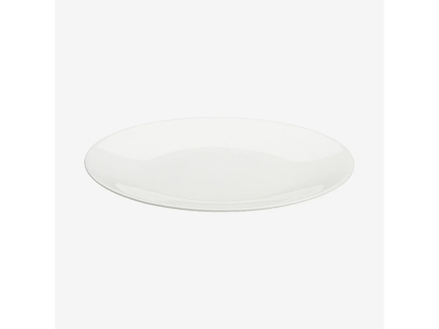 Habitat - Lot de 6 assiettes plates en porcelaine - 26,5 cm - Blanc - Taidu II