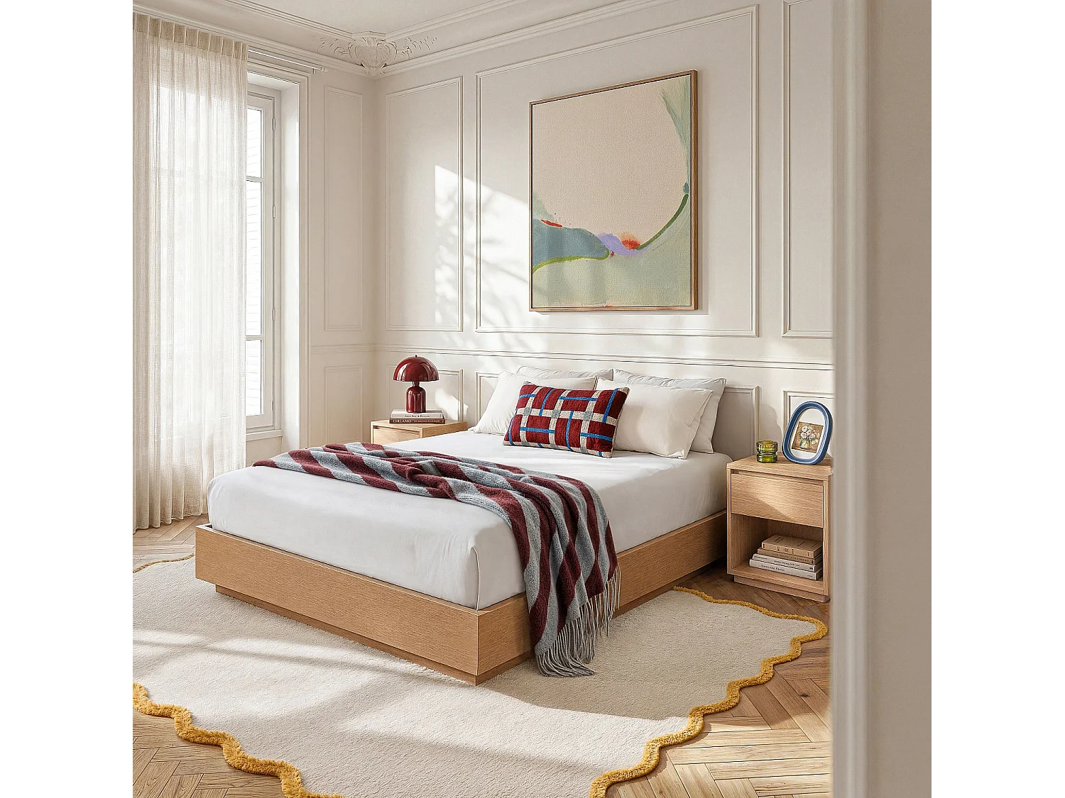 Habitat - Lit coffre 160 x 200 cm en chêne - Naturel - Hazo