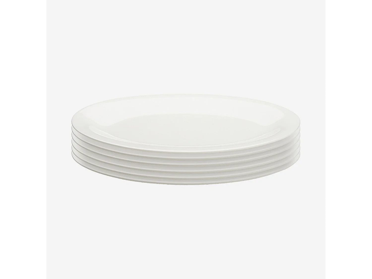 Habitat - Lot de 2 assiettes à poisson en porcelaine - 33 x 25 cm - Blanc - Taidu II