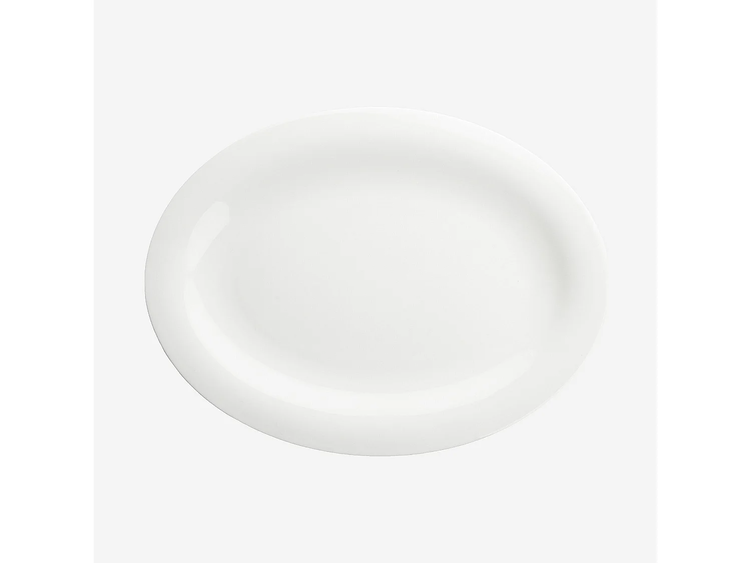 Habitat - Lot de 2 assiettes à poisson en porcelaine - 33 x 25 cm - Blanc - Taidu II