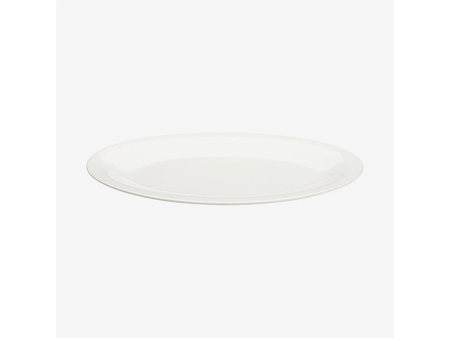Habitat - Lot de 2 assiettes à poisson en porcelaine - 33 x 25 cm - Blanc - Taidu II