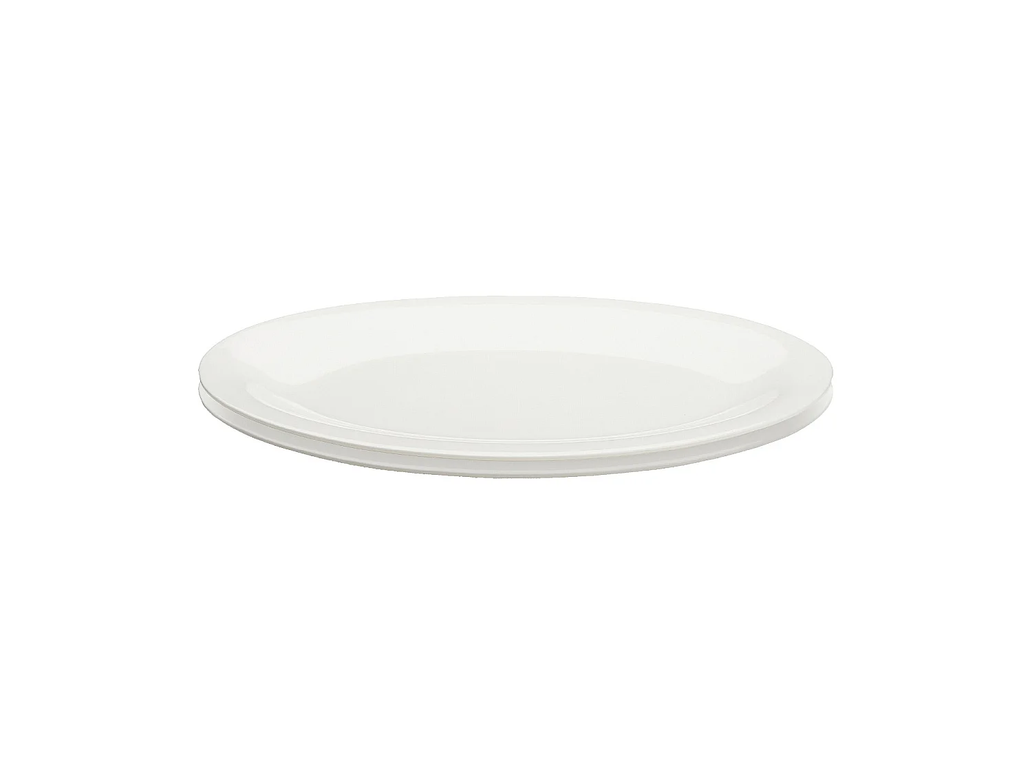 Habitat - Lot de 2 assiettes à poisson en porcelaine - 33 x 25 cm - Blanc - Taidu II