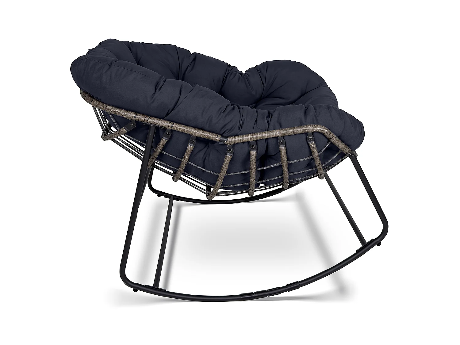Sedia a dondolo uovo, poltrona dondolo da giardino blu – Dream
