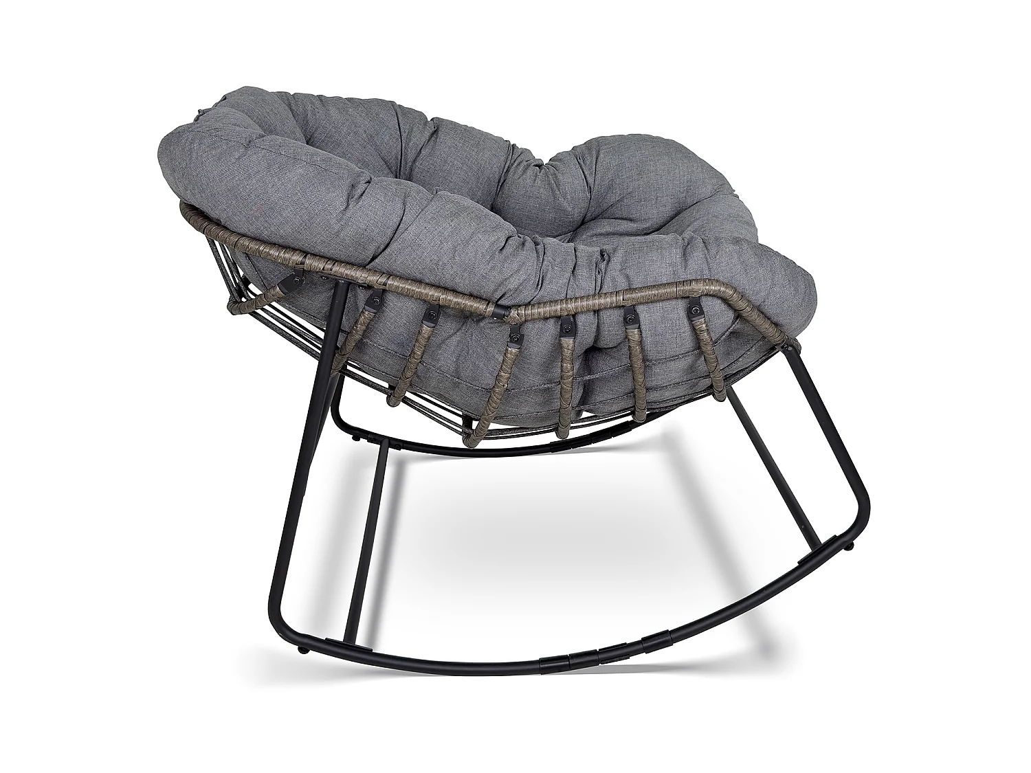 Sedia a dondolo uovo, poltrona dondolo da giardino grigio – Dream