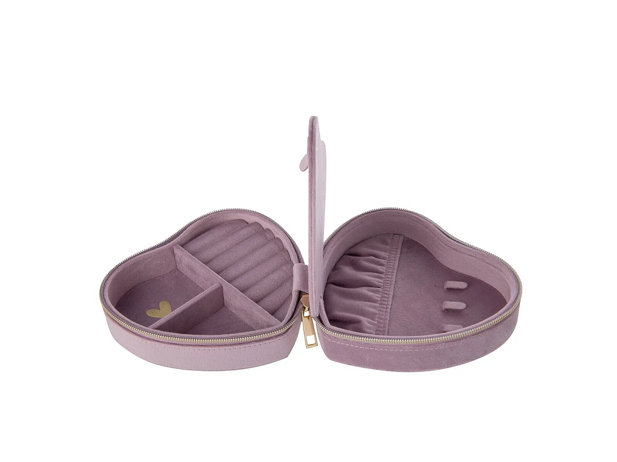 Boîte à Bijoux Cœur "Oto" 15cm Lilas