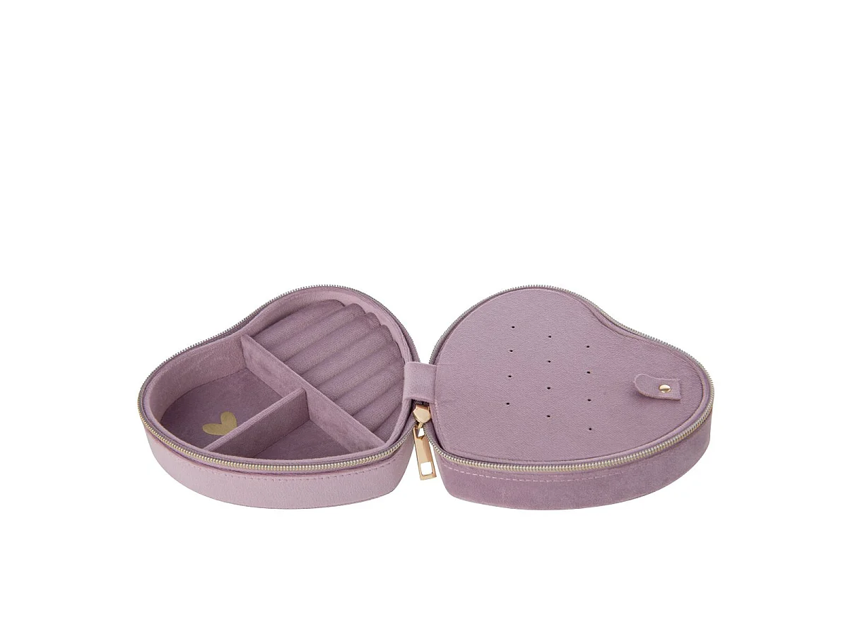 Boîte à Bijoux Cœur "Oto" 15cm Lilas