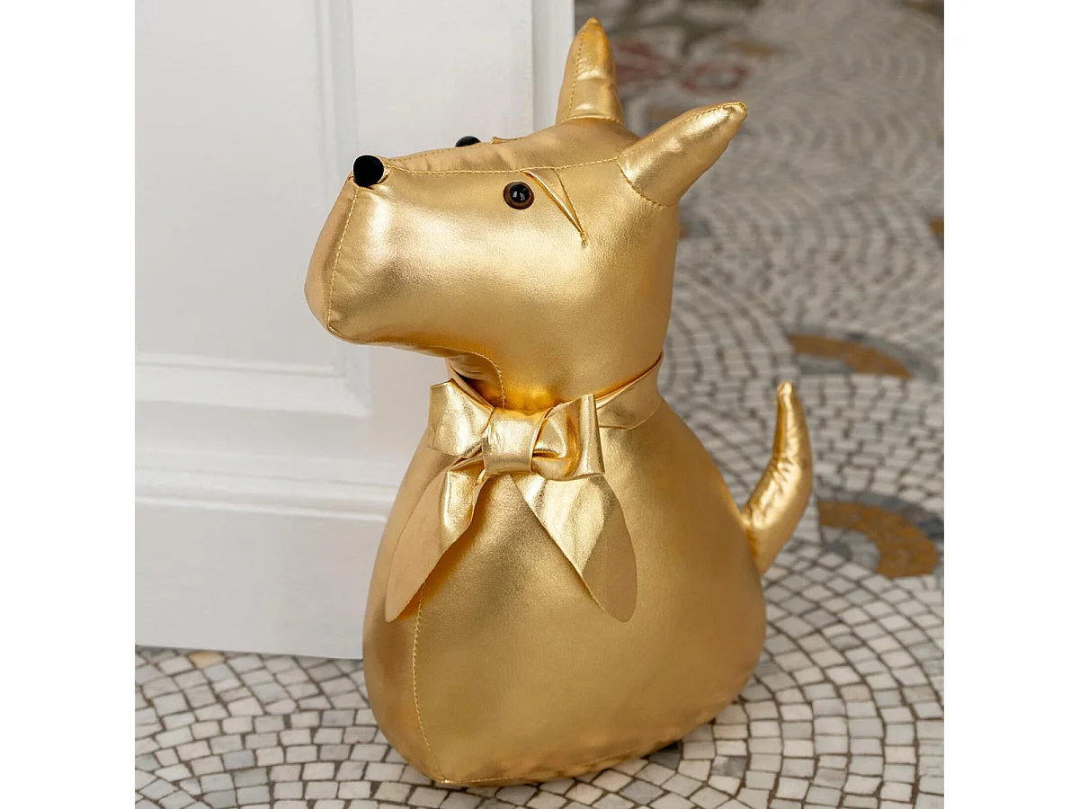 Cale-Porte Chien "Anouk" 34cm Doré