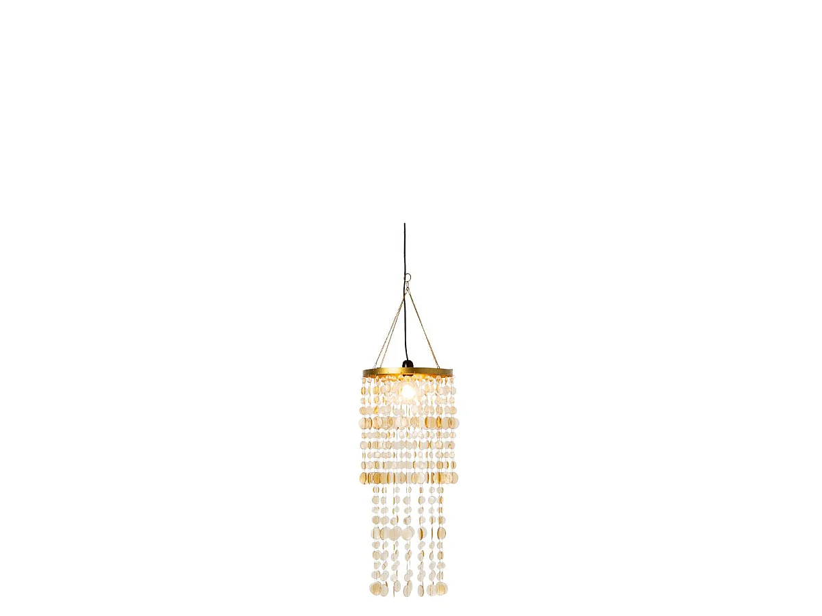 Abat-Jour Suspension Perles "Tycho" 70cm Doré