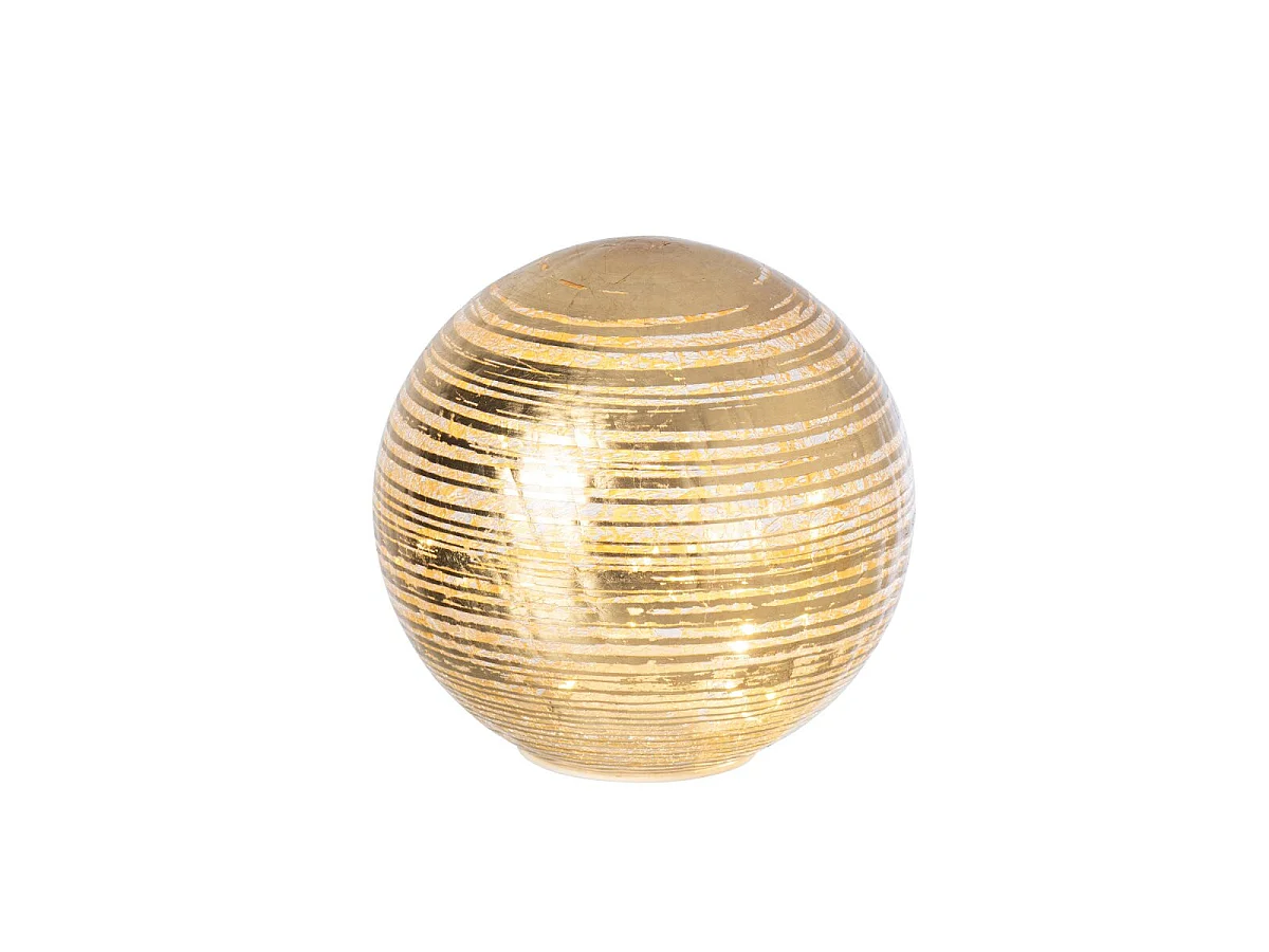 Boule Déco en Verre "Yann" 20cm Doré