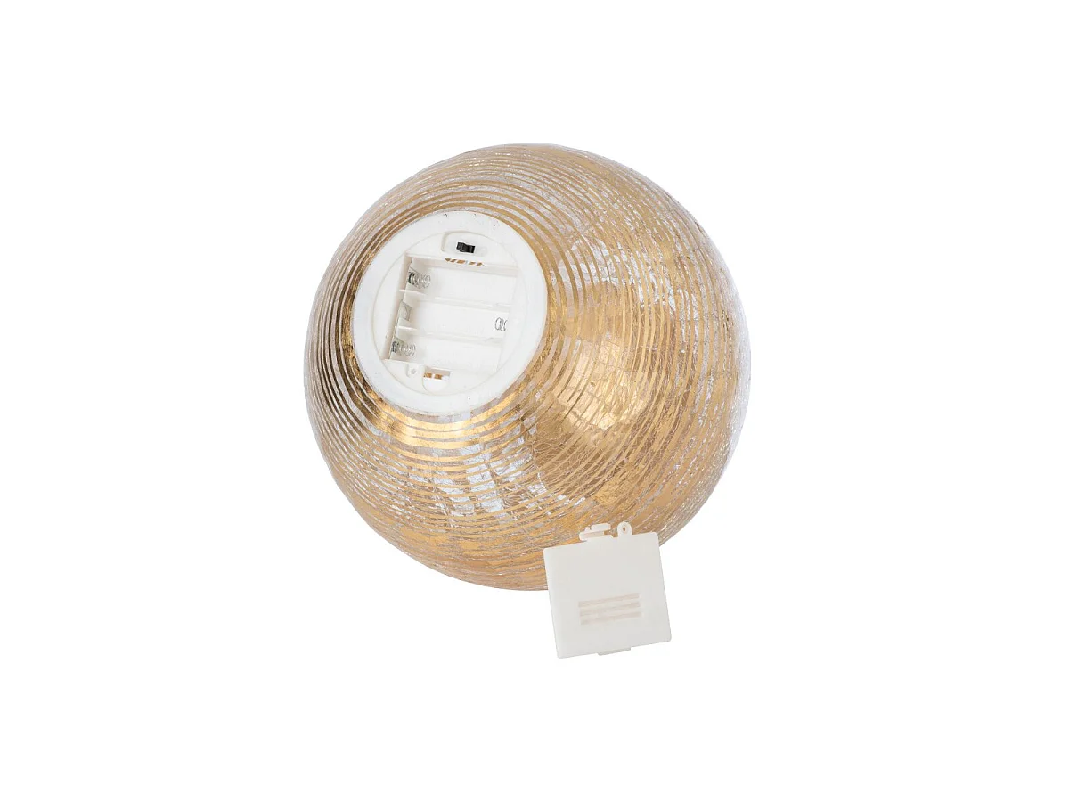 Boule Déco en Verre "Yann" 20cm Doré