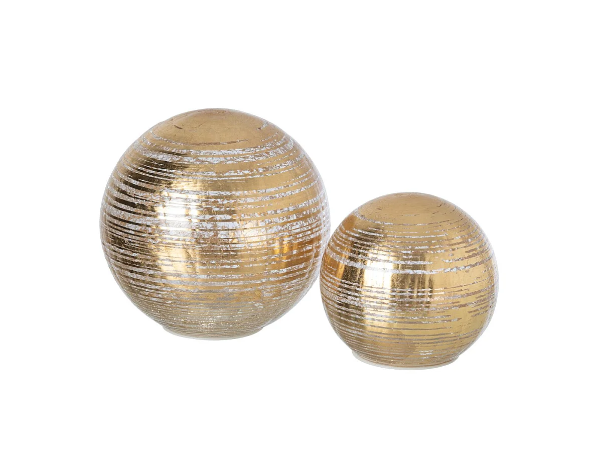 Boule Déco en Verre "Yann" 20cm Doré