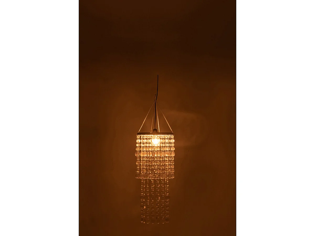 Abat-Jour Suspension Perles "Tycho" 70cm Transparent