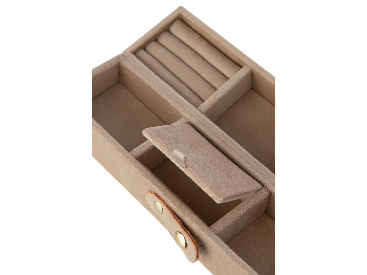 Boîte à Bijoux à Compartiments "Oto" 21cm Beige