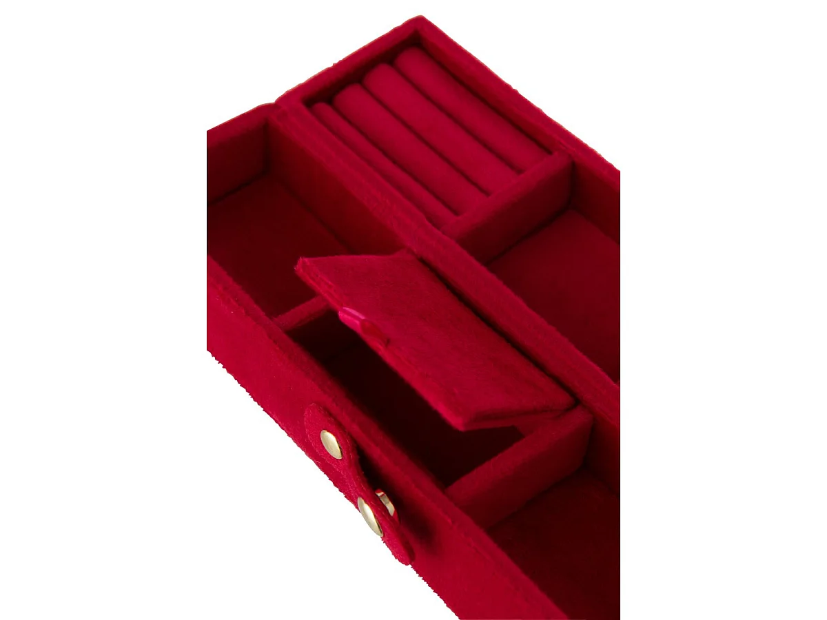 Boîte à Bijoux à Compartiments "Oto" 21cm Rouge