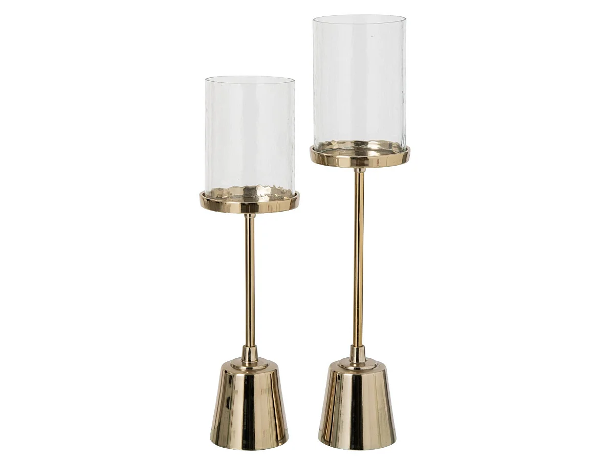 Bougeoir Design sur Pied "Dorine" 59cm Doré