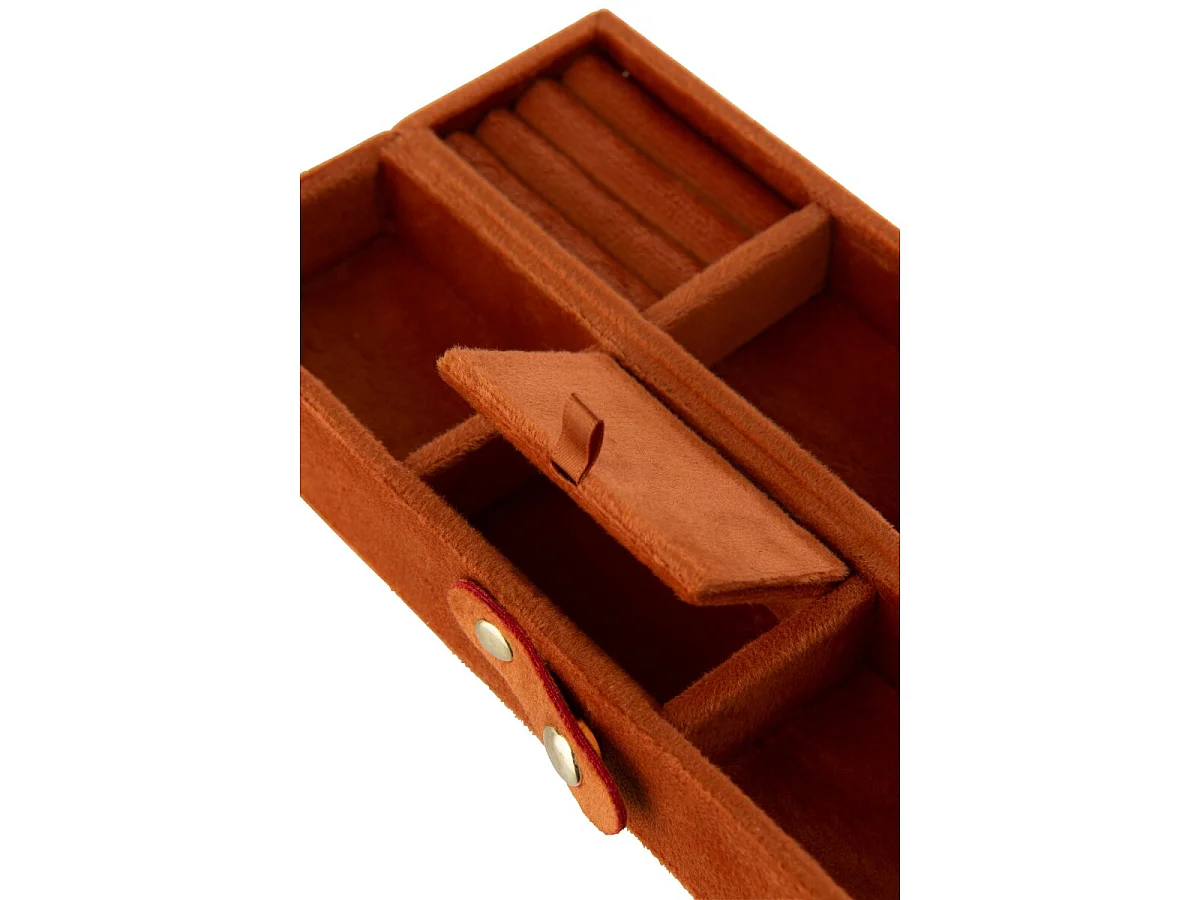 Boîte à Bijoux à Compartiments "Oto" 21cm Rouille