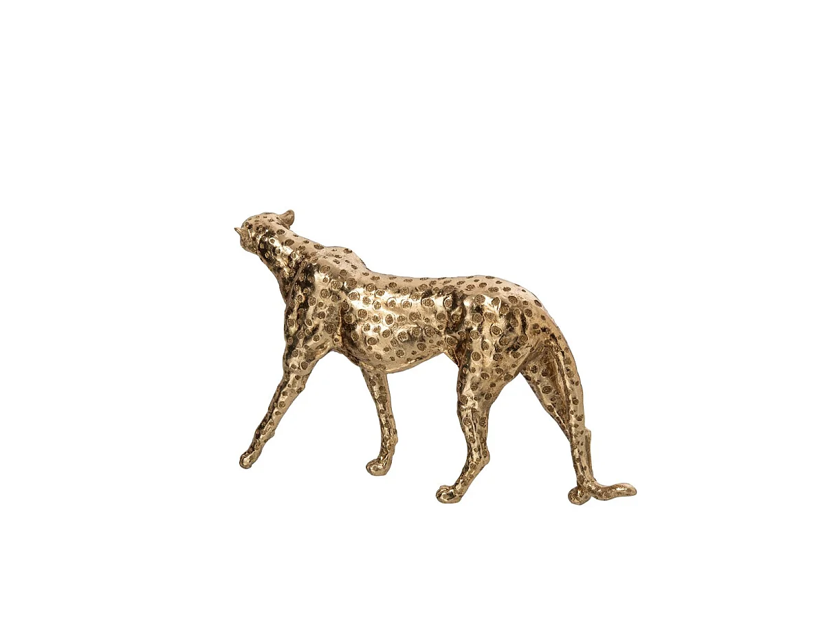 Statuette Déco Guépard "Gino" 43cm Doré