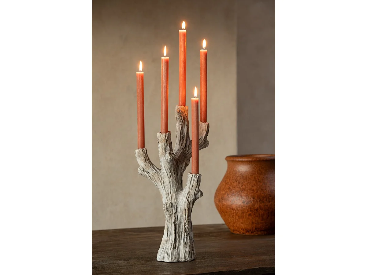 Chandelier 5 Branches "Piet" 49cm Taupe