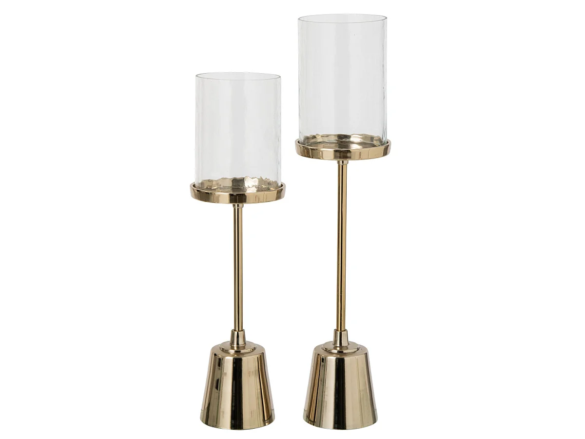 Bougeoir Design sur Pied "Dorine" 53cm Doré