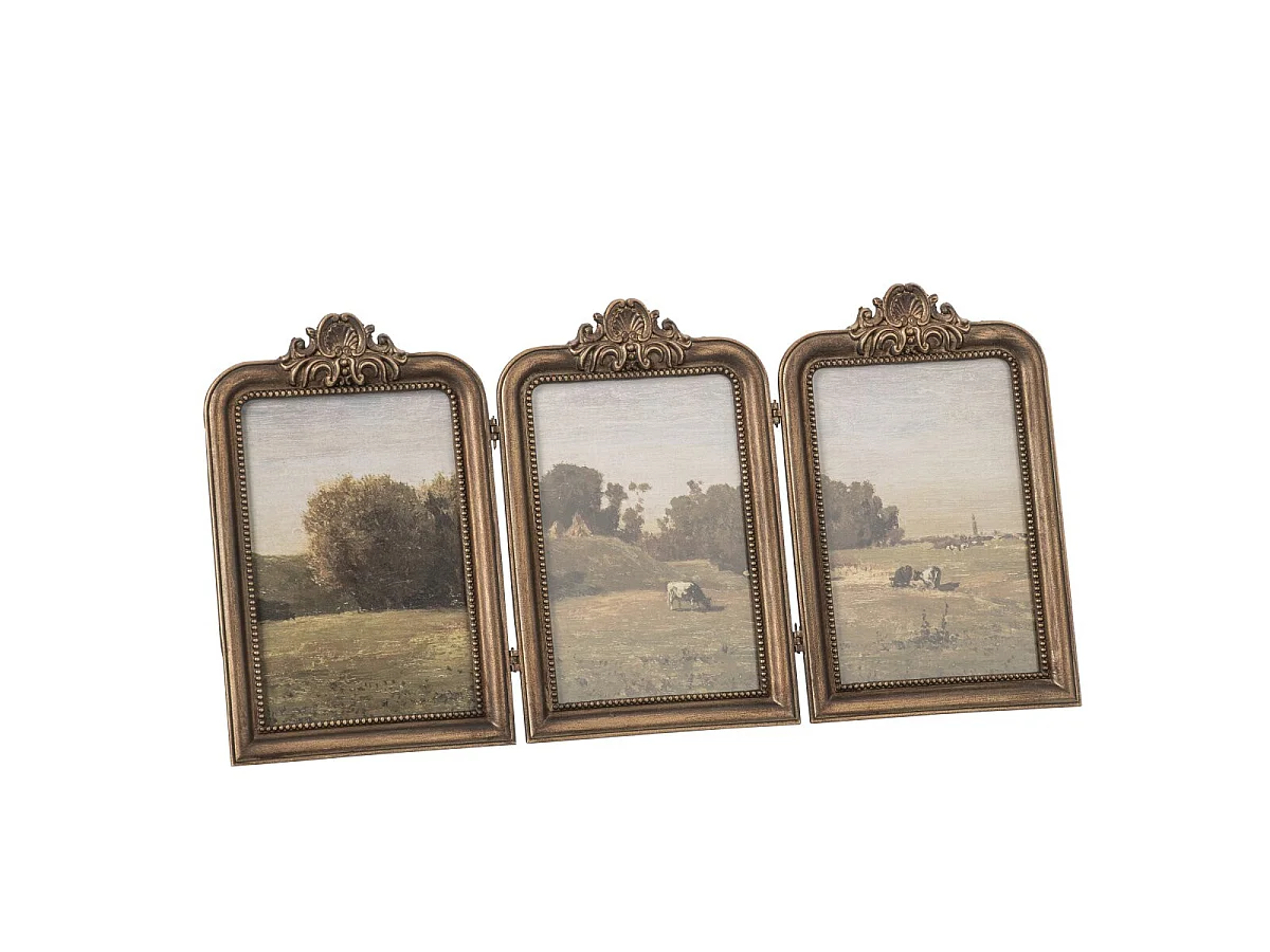 Cadre Triptyque Déco "Paysages" 38cm Multicolore