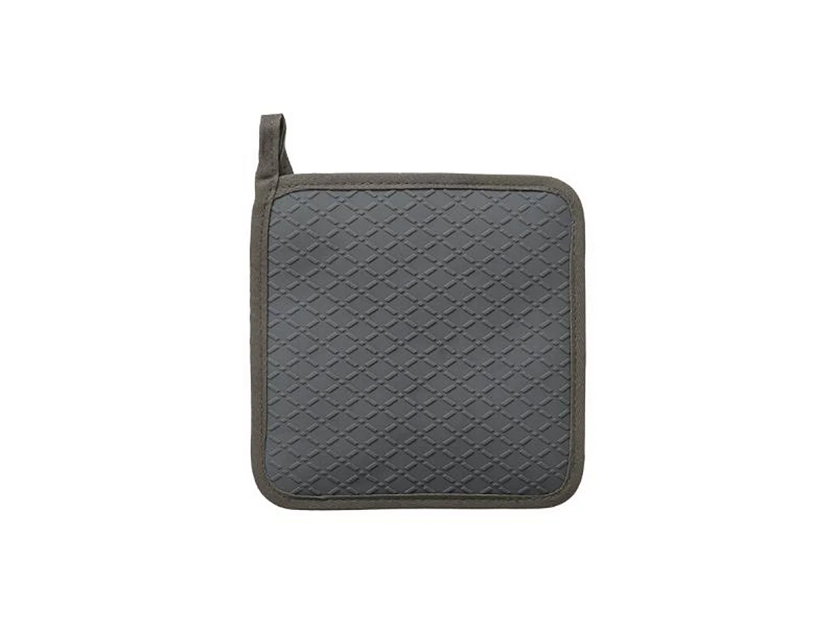 Manique de Cuisine "Tissu & Silicone" 21cm Gris