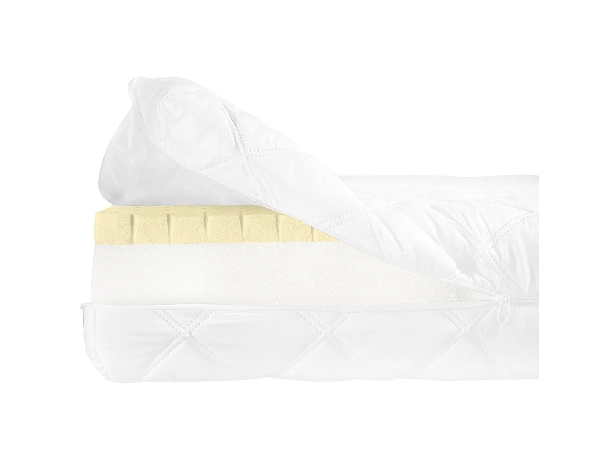 Matelas 60x120 mousse latex 12 cm Cléo Blanc