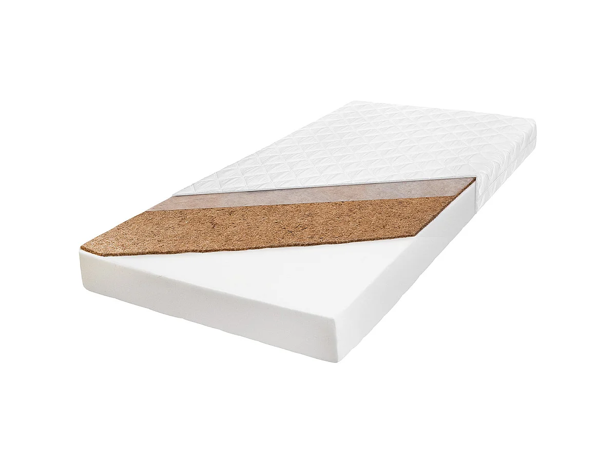 Madras 70x140 antistøvmide kokosskum 8 cm Arlo White