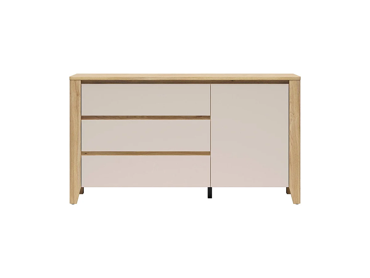 Samara Wood and Cashmere 3-Drawer 1-Door Chest of Drawers