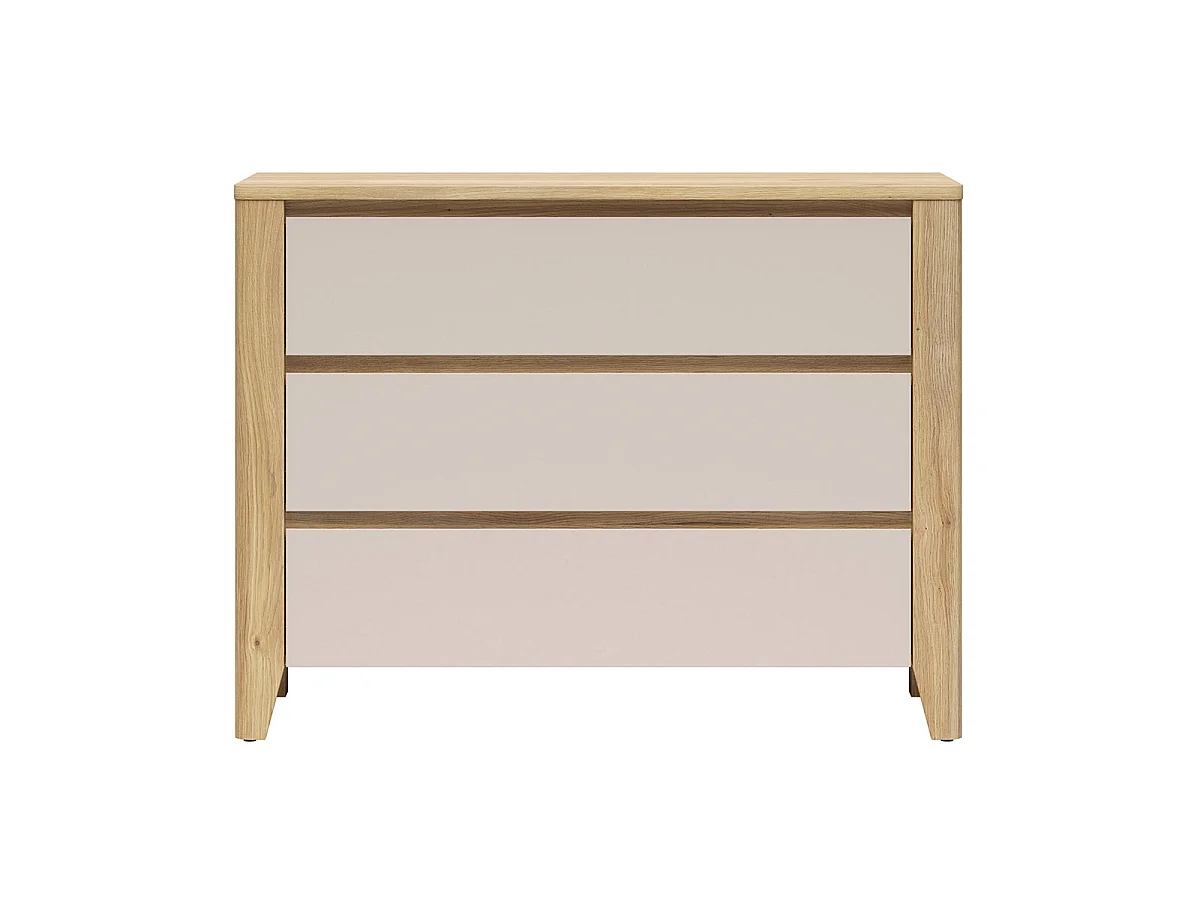 Samara Wood and Cashmere 3-Drawer Chest of Drawers