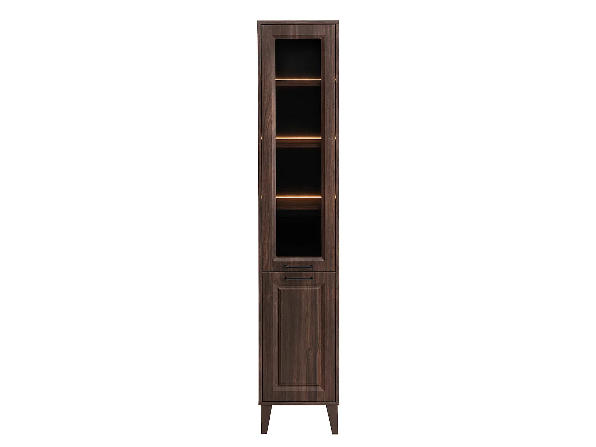 Kast met 2 deuren, Moka, donker hout