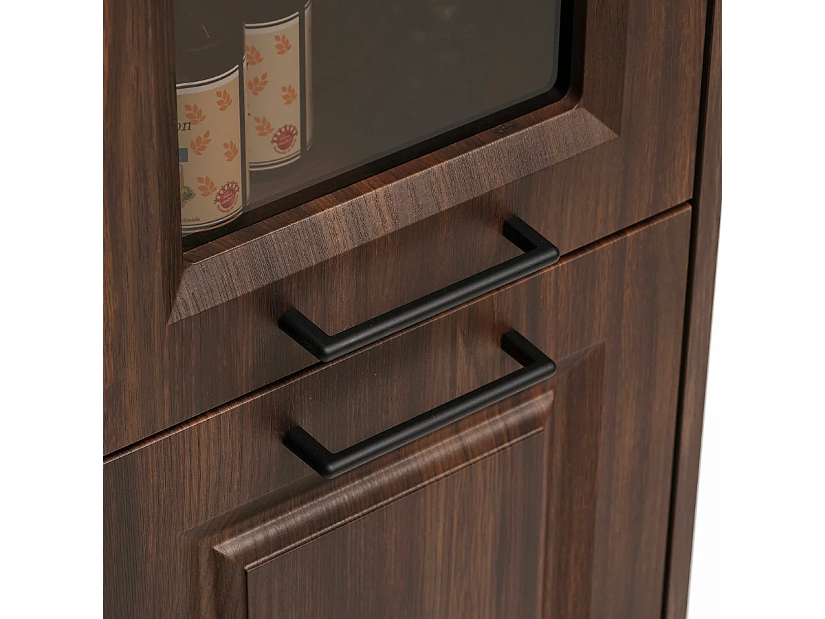 Kast met 2 deuren, Moka, donker hout
