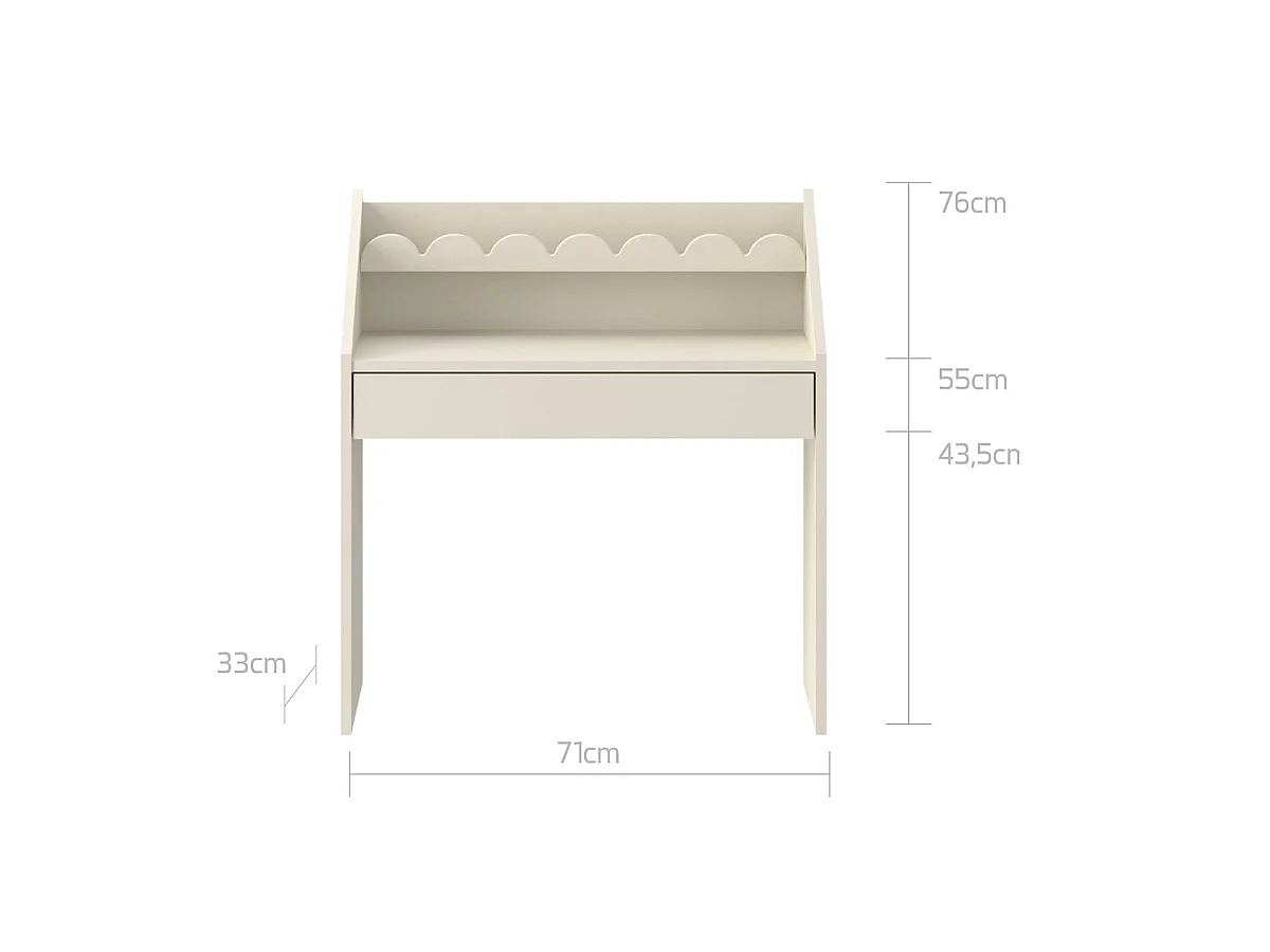 Bureau 1 lade Bellamy Book Nook Beige